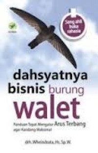 Image of DAHSYATNYA BISNIS BURUNG WALET: PANDUAN TEPAT MENGATUR ARUS TERBANG AGAR KANDANG MAKSIMAL