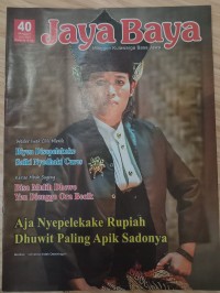 Image of Jaya Baya 40 Minggu I Juni 2023: Aja Nyepelekake Rupiah Dhuwit Paling Apik Sadonya