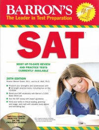 Image of SAT: MOST UP-TO-DATE REVIEW AND PRACTICE TESTS CURRENTLY AVAILABLE (CD INCLUDED)