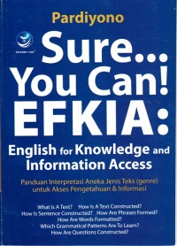 Image of SURE YOU CAN EFKIA: ENGLISH FOR KNOWLEDGE AND INFORMATION ACCES